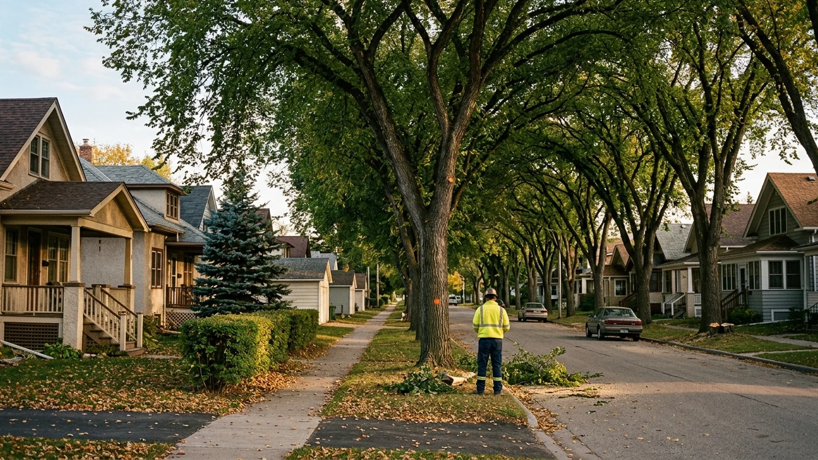 Arborist at work in Winnipeg